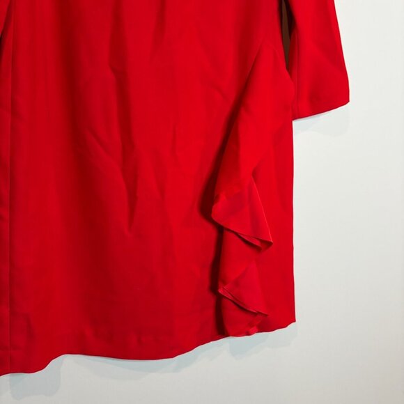 NWT Banana Republic Red Ruffle Sheath Dress - Picture 3 of 8